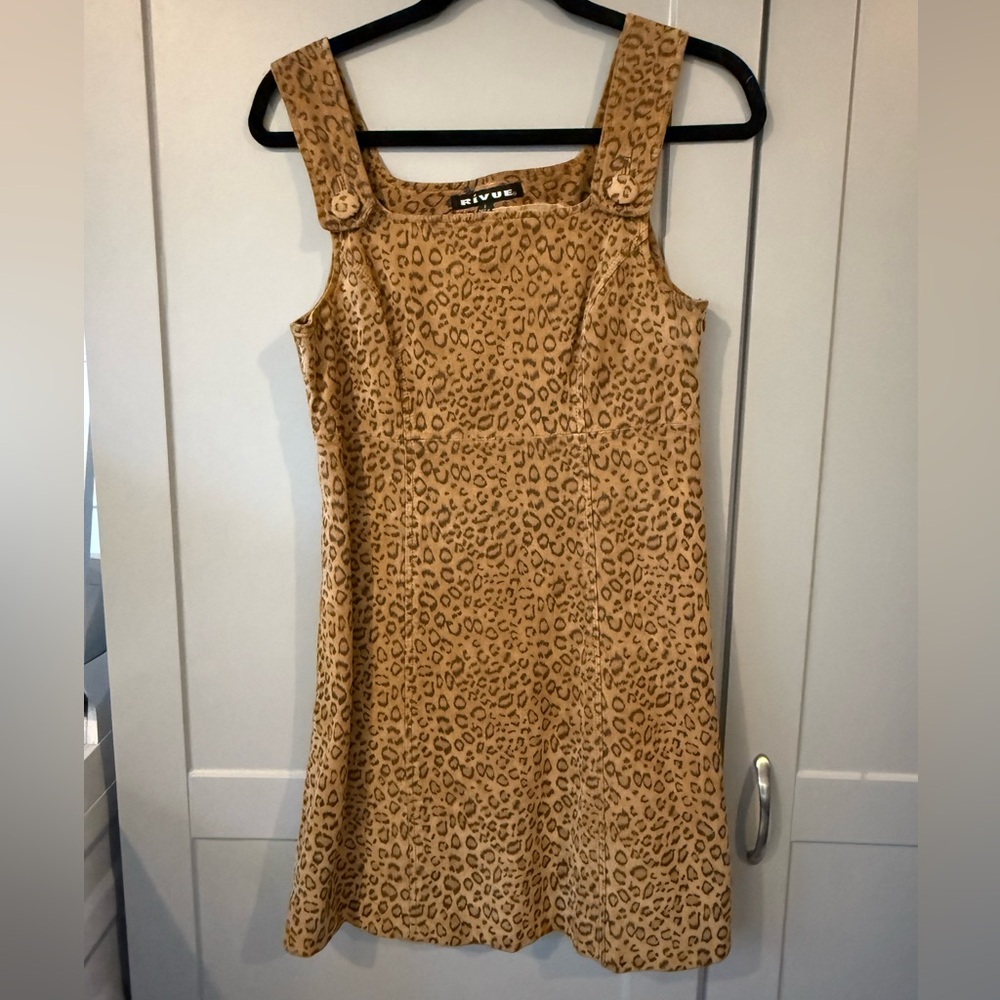 Leopard Print suede leather Dress size 6